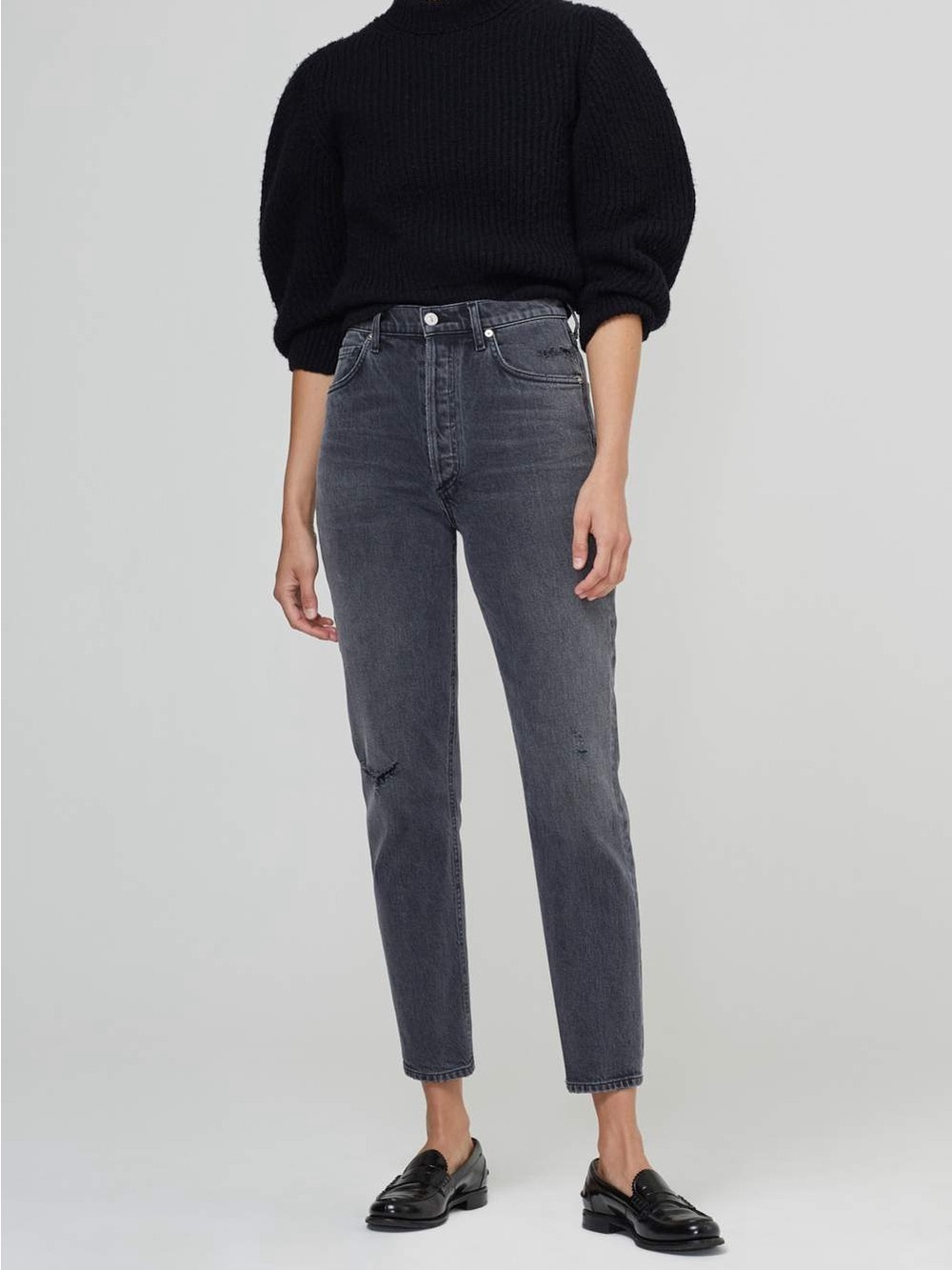 Citizens Of Humanity Charcoal Gray Ankle Straight Jeans